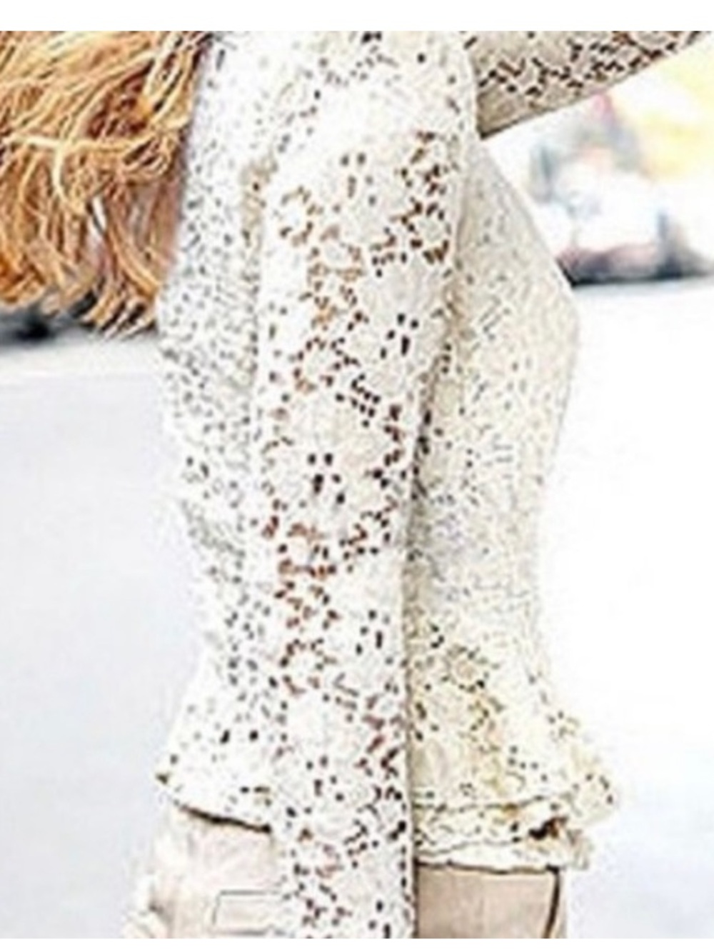 Elegant Off-White Lace Blazer Jacket